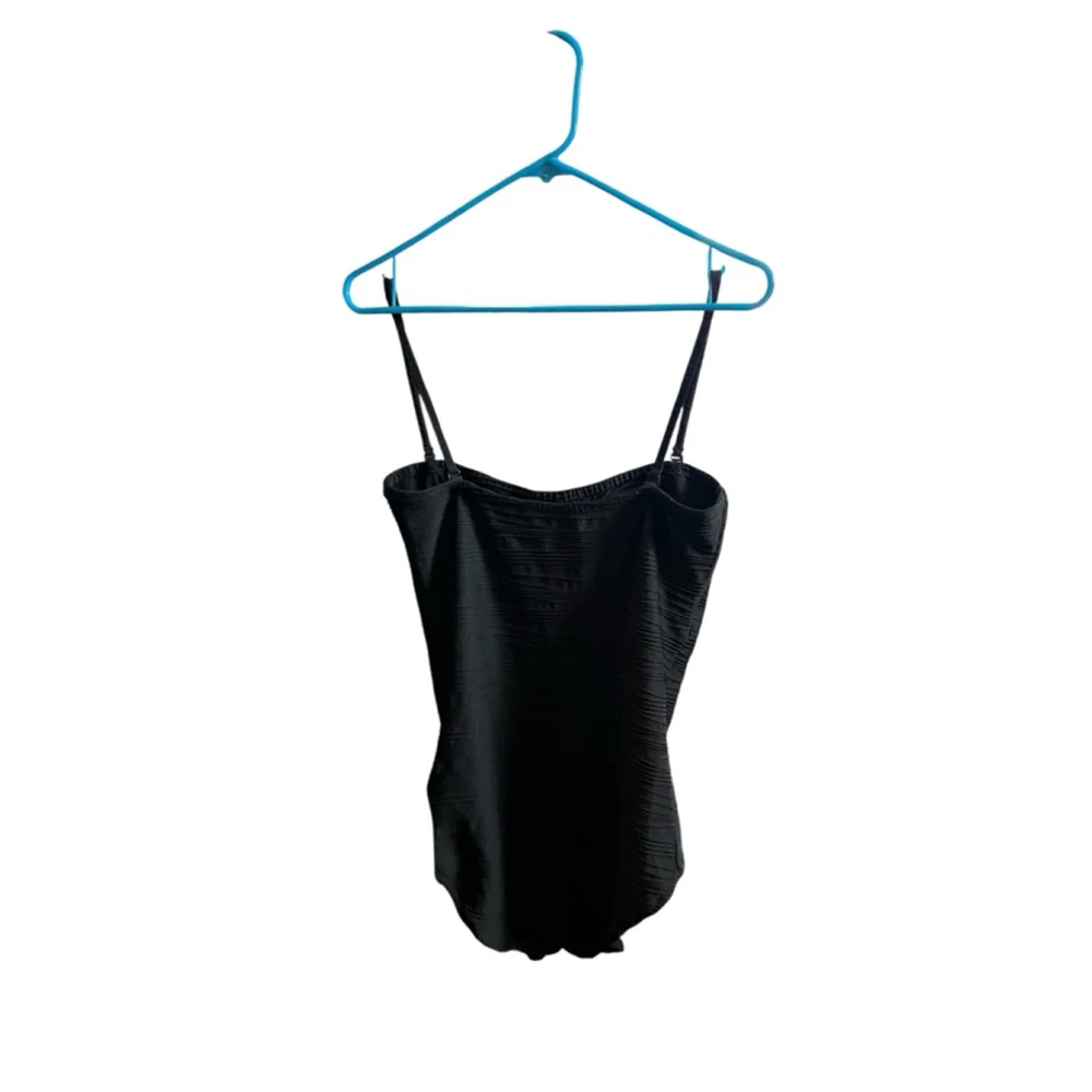 Gottex Black Swim Set XL Skirt One Piece Suit Textured